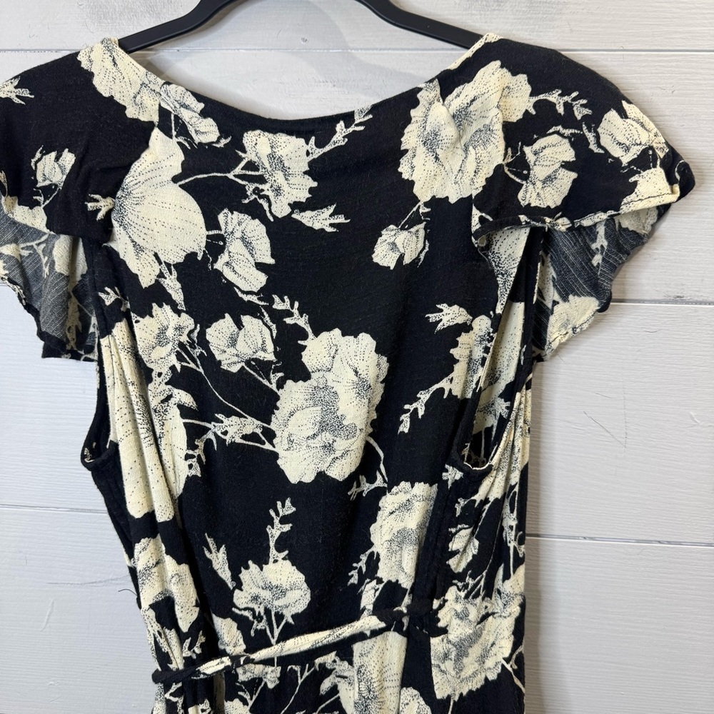 Free People | French Quarter Floral Printed Flutter Sleeve Wrap Mini Dress Small - Picture 10 of 10
